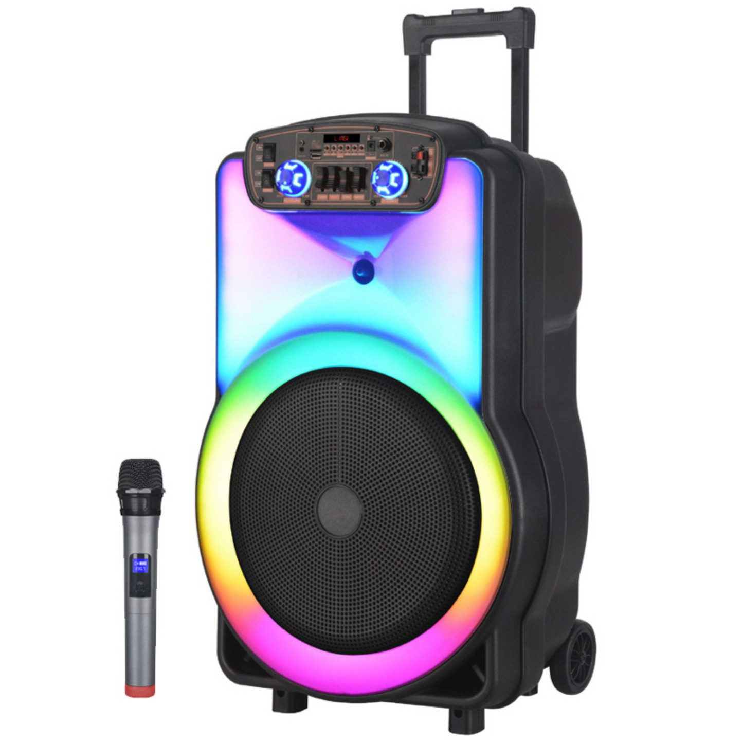 Cassa Portatile Karaoke 12'' Professionale con Microfono Altoparlante Bluethooth