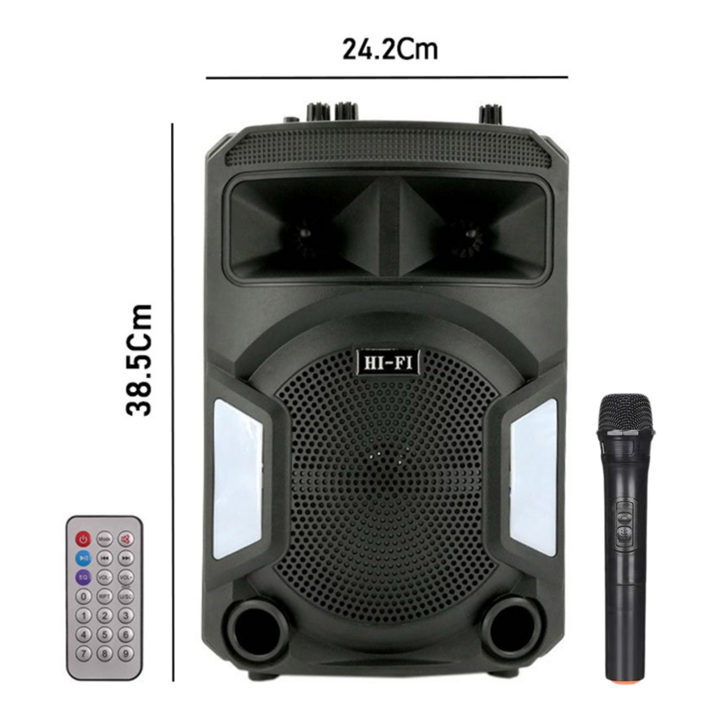 Cassa Trolley con Microfono 8'' Bluethooth 500Watt KARAOKE Professionale Amplificata