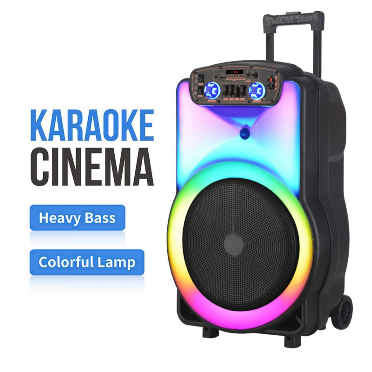 Cassa Portatile Karaoke 12'' Professionale  con Microfono Altoparlante Bluethooth