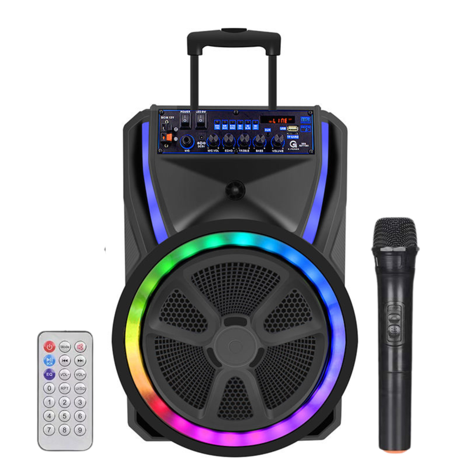Cassa Karaoke a Batteria 8'' Portatile Bluetooth con Microfono